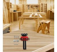 Thin Rip Table Saw Jig with 3-Pulley System for Narrow Cuts - Aluminum Alloy Guide Compatible Having 3/8 X 0.75 U-Slot 0.25 X 3 Over 8 T-Slot - Engraved Imperial/Metric Scales