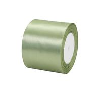 Thin Sage Green Satin Ribbon 75mm 22m for Gift Wrapping, Balloon, Cake, Silk Thick Blue for Crafting, Wedding, Hair Bows, Bouquets, Party, Cake Decorations