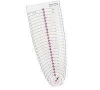 Thin Sewing Ruler Wide Base Design Dressmaker Ruler Prevents Fabric Slipping for Efficient Measurement Result