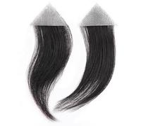 Thin Skin V-Looped Bald Spot Hair Patch,Natural Human Hair Replacement Unit For Hairline and Local area,Toupee Patch,Frontal Hair Systems Hair Extension(2PCS,3x3x4)