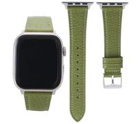 Thin Slim Soft Goatskin Women Leather Watch Bands 42mm 44mm 45mm 46mm 49mm for Apple Watch Lightweight Elegant Small Wrist Watch Band Replacement Straps for iWatch Ultra SE 11 10 9 8 7 6 5 4 3 2 1