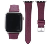 Thin Slim Soft Goatskin Women Leather Watch Bands 42mm 44mm 45mm 46mm 49mm for Apple Watch Lightweight Elegant Small Wrist Watch Band Replacement Straps for iWatch Ultra SE 11 10 9 8 7 6 5 4 3 2 1