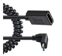Thin Small Video Camera Adapter Cable 8k60hz 4k120hz Fast Speed Spring Coiled Cord For Laptops DSLR 1.2m Retractable Video Camera Cable For Camcorder