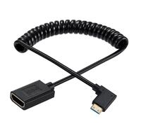 Thin Small Video Camera Adapter Cable 8k60hz 4k120hz Fast Speed Spring Coiled Cord For Laptops DSLR 1.2m Retractable Video Camera Cable For Camcorder