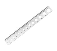 Thin Stainless Steel Engineering Scale Double Hole Systems Practical Design Workshop Classroom Essential Construction Site Stainless Steel Scale Ruler