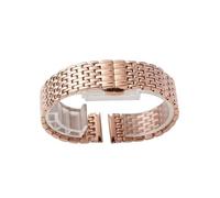 Thin Stainless Watch Chain Compatible With DW Compatible With Longines L4 Armani Rossini Series Men's And Women's Watchband Steel Strap 18mm 20mm(Rosegold,14mm)