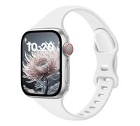 Thin Strap Compatible with Apple Watch Bands 38mm 40mm 41mm 42mm 44mm 45mm 49mm Women Men Soft Silicone Sport Band for iWatch Series 9 8