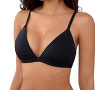 Thin Strap Triangle Cup Wireless Back Beauty Bra for Small Bust No Empty Cup Deep V Sexy French Style Bra, Comfortable Lace Bralette for Women and Daily Wear