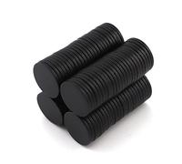 Thin Strong Neodymium disc Magnet Powerful Magnetic Round Refrigerator/Fridge Magnet, Office Whiteboard Magnets 100pcs 10x1mm,Black