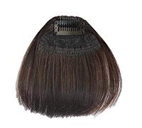 Thin/Thick s Mini Seamless Fake Bang Fringe Hairpiece Wig Hair Extension - Dark Brown Thin Clever design