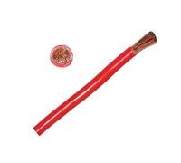 Thin Wall Cable Single Core 12v 24v 48v Black Red Round PVC Wire Auto Marine Solar Battery Power (6mm2 Red 50A, 2 Metre Coil)