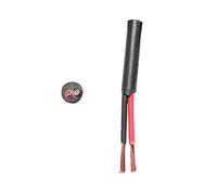 Thin Wall Cable Twin 2 Core 12v 24v Black Red Round PVC Wire Auto Marine Solar (1.00mm2 16.5A, 2 Metre Coil)