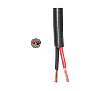 Thin Wall Cable Twin 2 Core 12v 24v Black Red Round PVC Wire Auto Marine Solar (1.5mm2 21A, 10 Metre Coil)