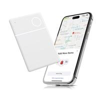 Thin Wallet Tracker Card, Apple MFi Certified Smart AirTag Card, Compatible with Find My(iOS Only), Tracker up to 2 Years Battery Life (Not Rechargeable)