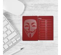 Thin Waterproof Aluminum Card for Cryptocurrency Seed Phrase - Secure Storage of 24 Keywords for Cold Wallets such as Bitcoin, Ethereum, etc -Red