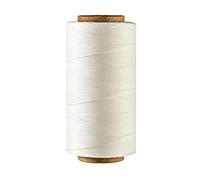 Thin Wax Polyester Thread, 0.45mm, 547 Yards, 3 Ply Round Waxed Cord Strings for Sewing, Beading, Binding, Micro Braiding, Fine Leather Craft and Micro Macrame Jewelry - White