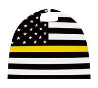 Thin Yellow Gold Line U.S.A Flag Stylish Halloween Cape Funny Cosplay Costume Robe Party Cloak for Unisex