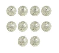 THINCAN 10 Pieces Hollow Designs Spherical Spacer Beads in Brass Materials with Sturdy 18K Gold Finish Jewelry Accessory Hollow Spherical Spacer Beads