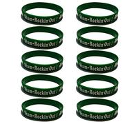 THINCAN 10pcs Patrick'S Day Silicone Irish Festival Present Supplies For Kindergarten Stage Silicone Bracelets For Kids