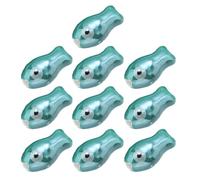 THINCAN 10Pcs Vibrant Handpainted Ceramic Fish Charm Spacer Beads Unique Craft Charm For Bracelets Necklaces Keychains Exquisite Ceramic Beads Gift Ideas