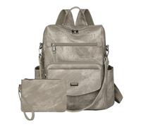THINCAN 14inch Women's Backpacks Purses Multipurpose Design Handbags Shoulder Bags PU Leather Travel Bags Backpacks Set 2Pieces Women's Purses