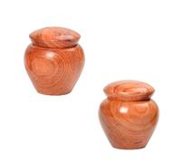 THINCAN 2 Pieces Rose Wood Canisters For Food Storage And Decorative Display Natural Wood Container Snacks Holder With Lid Natural Container
