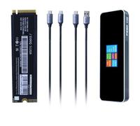 THINCAN 2280 Solid States Drives Enclosure With USB3.1 10Gbps Hard Disk Drives With LCD Display For Laptop PC Desktop High Speed Storage