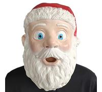 THINCAN 25x35cm Christmas Face Realistic Santa Cosplay Funny Decor New Year Celebration Decor Christmas Cosplay