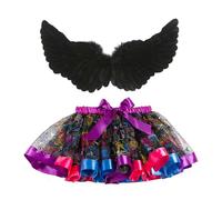 THINCAN 2Pcs Dress Up Clothes For Little Girls Princess Dress Up Fairy Costume Set Wing And Tutu Skirt Costume Tutu Skirt Outfit Girls
