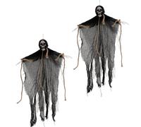 THINCAN 2pcs Halloween Hanging Specter Ornament Haunts House Scene Layouts Props Skeletons Specter For Festivities Decoration