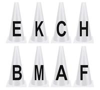 THINCAN 4/8pcs Letters Dressage Cones Equestrians Athletes Training Cones Portable Dressage Cones Horse Training Equipment Light Weight Equestrian Athletes Training Cones