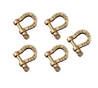 THINCAN 5Pcs Antique Screw In Brass Horse Shoe Clasps Screw In Fasteners For Apparel Bags Craft Accessories Brass Shoe Clasp Kit