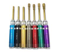 THINCAN 7Pcs Color Identified Hexagonal Fastener Socket Wrench Set for 1/18 1/24 Scale Small Electric Vehicle Hexagonal Wrench Set