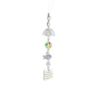 THINCAN Artistic Fish Windchime Lanyard Colorful Acrylic Beaded Keychain For Casual Or Formal Occasions Fashionable Acrylic Accessory
