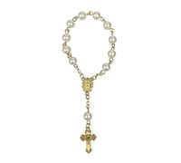 THINCAN Baptism Rosary Beads Finger Baptism Rosaries Acrylic Finger Rosaries First Communion Favor Christening Party