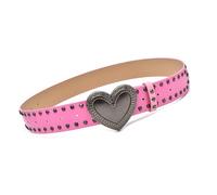 THINCAN Bold Rivets Decorated Wide Belt For Women Edgy Punk Waist Girdle Fashion Leather Waist Belt For Everyday Wear Fashion