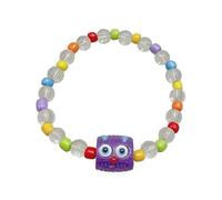 THINCAN Candy Colored Crystal Beaded Bracelets Women Dopamine Monsters Crystal Bead Wristband Handchain Jewelry Everyday