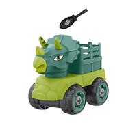 THINCAN Cartoon Screw Assemble&Disassemble Dinosaur Engineering Vehicle Children Interactive Educational Infant Doll Assembly Dinosaur Toy