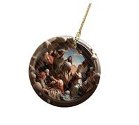 THINCAN Clear Christmas Polyacrylate Decoration Car Glass Deck Strong Plan For Kids Pet Security Creative Car Hanging Decoration