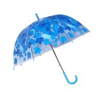 THINCAN Clear Dome Umbrella With Leaf Windproof Stick Umbrella Clear Bubble Umbrella Dome Birdcage For Children Student Women