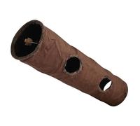 THINCAN Collapsible Cat Tunnel Toy with Dangling Toy Playtube Crinkle Plush Foldable Tunnel for Indoor Kitten Rabbit