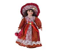THINCAN Collectible Victorian Doll Porcelain Doll Ceramic Female Delicate Realistic Desk Display Centerpieces For Decors