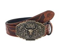 THINCAN Comfortable Carved Pattern Waistband For Workers And Nature Enthusiasts PU Leather Waistband For Cosplay Costume Event Waist Belt