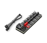 THINCAN Computer Cooling Fan Splitter With 5 Port 4Pin Connection For Simultaneous Speed Control Circuit Construction High Efficiency Cooling Hub