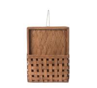 THINCAN Creative Basket Plant Holder Hanging Handwoven Decoration Weave Decorative Artificial Plant Holder Props Living Room Hangers
