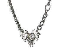THINCAN Dark Love Design Sweet Cool Metal Punk Cool Stitching Necklace Neck Chain Choker For Women Girls