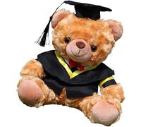 THINCAN Degree Achievement Plush Bear With Removable Hat Graduation Souvenir Bear Students Teacher Kindergarten Graduation