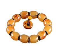 THINCAN Elastic Bangle Natural Buddhist Beads Handchain for Peaceful Mind and Beaded Wristchain Religious Jewelry
