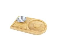 THINCAN Elegant Bamboos Cocktails Salt Rimmer With Seasoning Plate For Professional Home Bartending Essential Decorative Bamboos Cocktails Seasoning Set