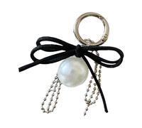 THINCAN Elegant Large Sphere/Heart Metal Beaded Chain Keychain Pendant Fashion Accessory Bag Decoration for Everyday Wear